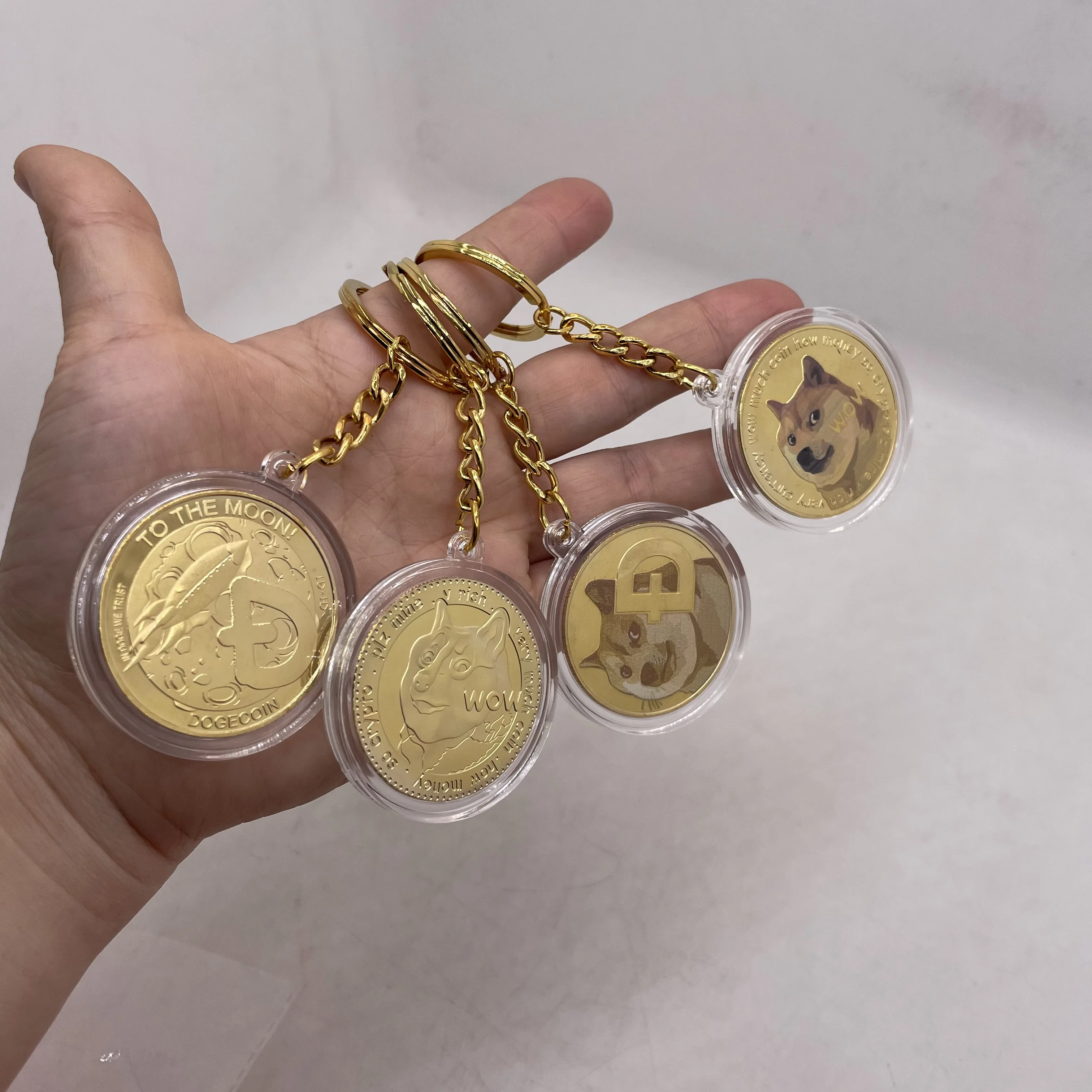 40mm Doge Commemorative Coin Collection Dogecoin Metal Keychain Convenient Backpack Pendant Keychain Decoration Gifts
40mm Doge Commemorative Coin Collection Dogecoin Metal Keychain Convenient Backpack Pendant Keychain Decoration Gifts