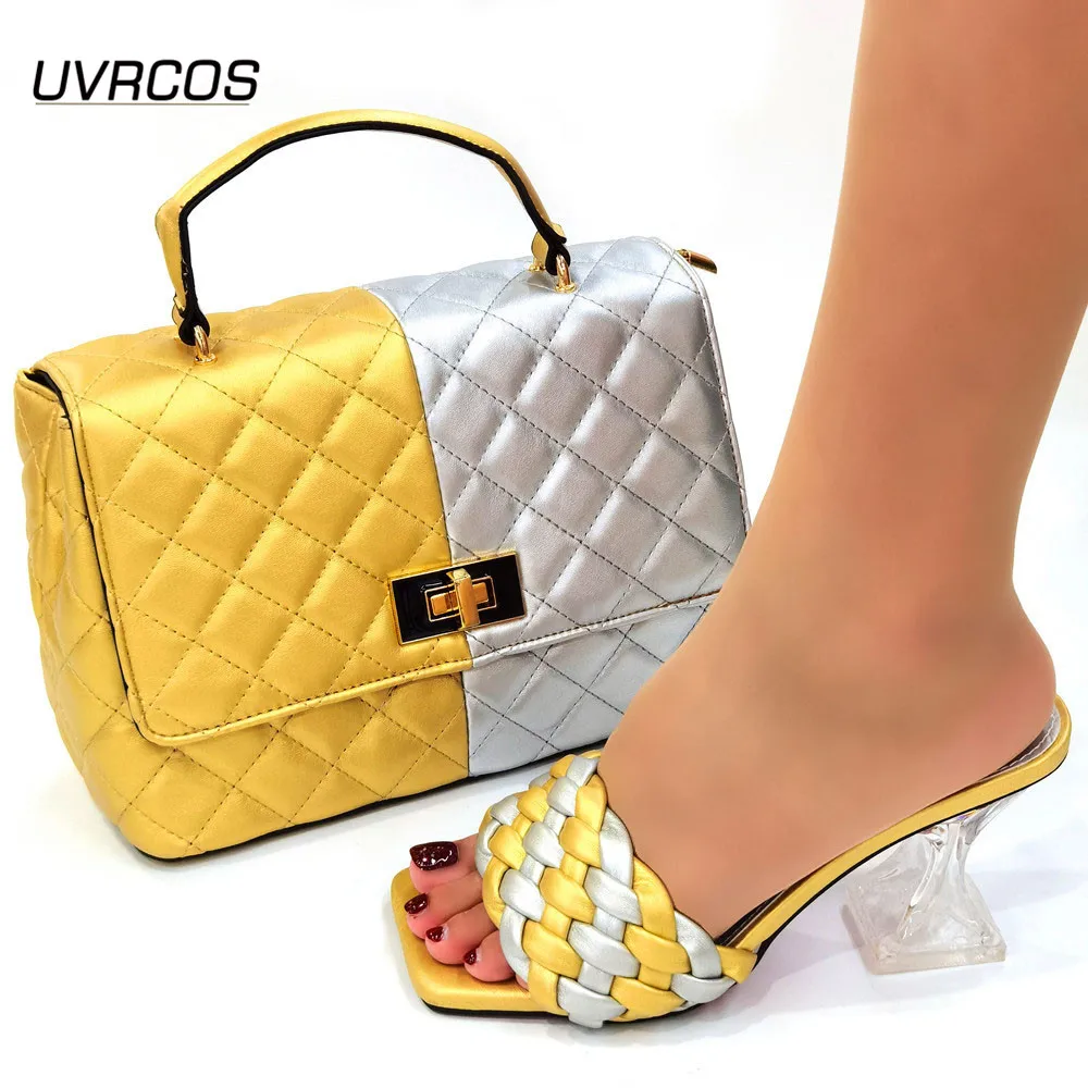 Special Design 2021 Summer Shoes and Bag Set in Golden Color High Quality Italian Lady Shoes Matching Bag for Garden Party
Special Design 2021 Summer Shoes and Bag Set in Golden Color High Quality Italian Lady Shoes Matching Bag for Garden Party