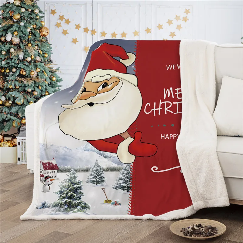 Christmas Throw Blanket Red Santa Claus Snowman Warm Sherpa Fleece Xmas Blanket Plush Bedspread Cover For Kid Child Bed Sofa Car
Christmas Throw Blanket Red Santa Claus Snowman Warm Sherpa Fleece Xmas Blanket Plush Bedspread Cover For Kid Child Bed Sofa Car