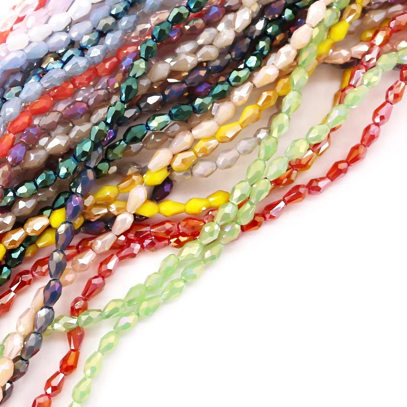 New 3x5mm 980pcs Wholesale Loose Spacer Beads Vertical hole water drop Crystal Beads for Jewelry Making DIY Accessories
New 3x5mm 980pcs Wholesale Loose Spacer Beads Vertical hole water drop Crystal Beads for Jewelry Making DIY Accessories