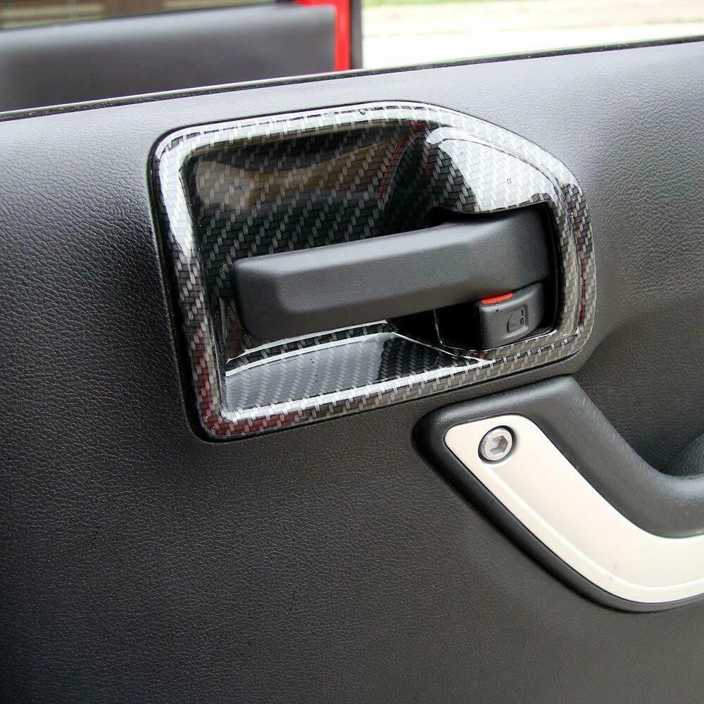 beler 4Pcs Carbon Fiber Style ABS Interior Door Handle Bowl Cover Trim Fit for Jeep Wrangler JK 2011-2013 2014 2015 2016 2017
beler 4Pcs Carbon Fiber Style ABS Interior Door Handle Bowl Cover Trim Fit for Jeep Wrangler JK 2011-2013 2014 2015 2016 2017