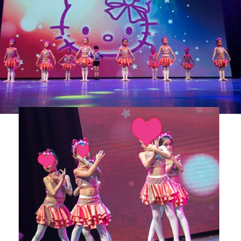 Hip Hop Costume Girls Child Jazz Cheerleading Dance Costumes Kids Clothes Pink Sequins Tutu Skirts Street Dance Clothing
Hip Hop Costume Girls Child Jazz Cheerleading Dance Costumes Kids Clothes Pink Sequins Tutu Skirts Street Dance Clothing