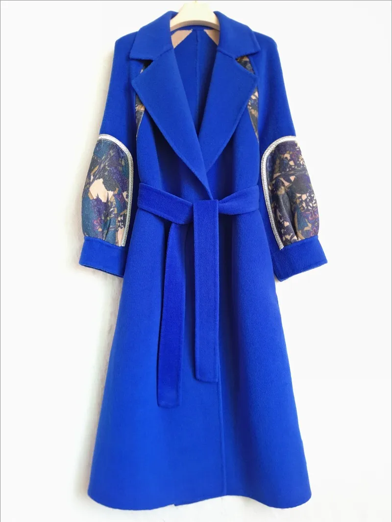 Women Wool Coat Navy Blue Female Outerwear Medium Length 2021 Autumn Winter Vintage Elegant Woolen Outwear New Arrive
Women Wool Coat Navy Blue Female Outerwear Medium Length 2021 Autumn Winter Vintage Elegant Woolen Outwear New Arrive