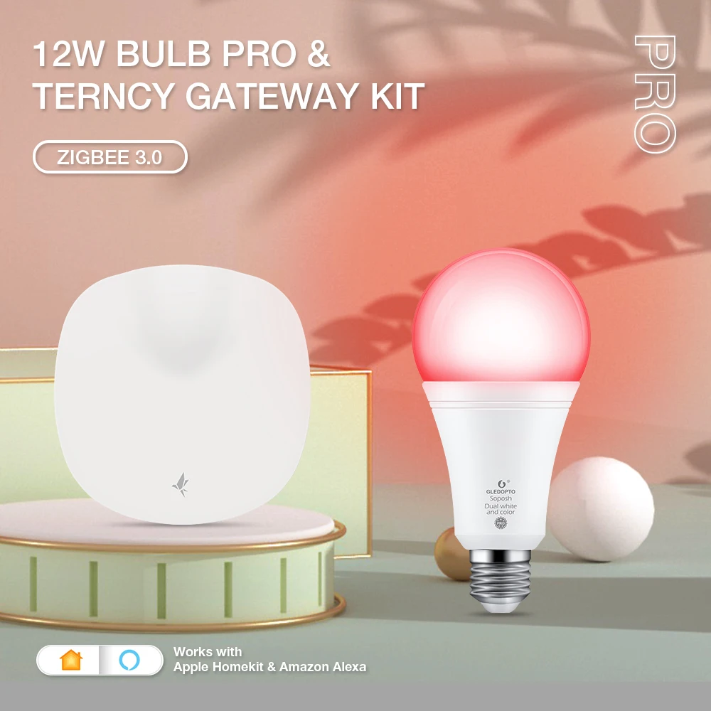 GLEDOPTO Zigbee 3.0 Dimmable LED Light Bulb 12W Pro Terncy Home Center Kit Suitable for Living Room Apple Homekit Voice Control
GLEDOPTO Zigbee 3.0 Dimmable LED Light Bulb 12W Pro Terncy Home Center Kit Suitable for Living Room Apple Homekit Voice Control