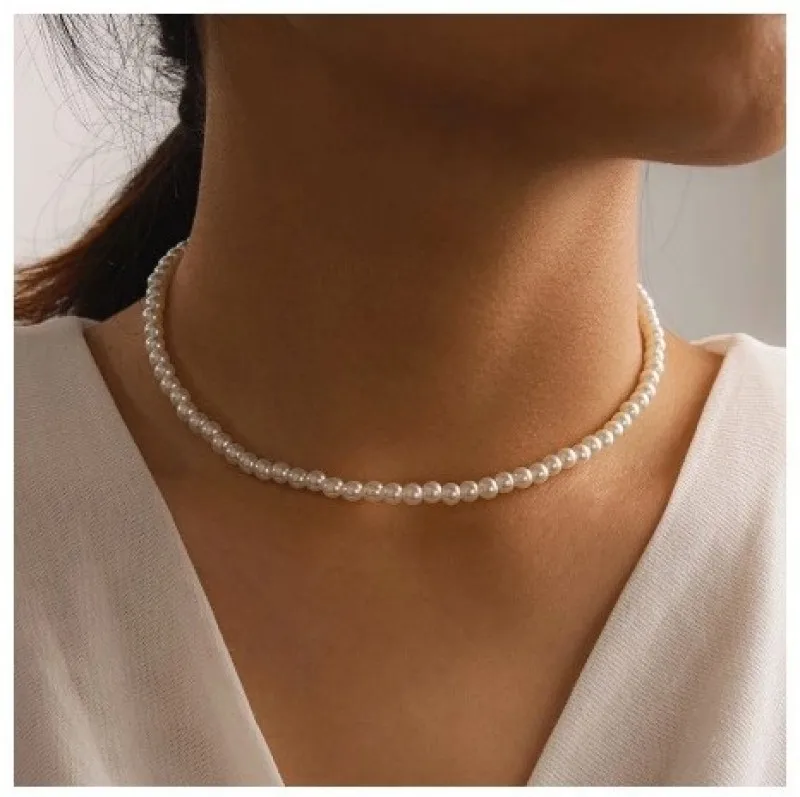 Elegant White Imitation Pearl Choker Necklace Big Round Pearl Wedding Necklace for Women Charm Fashion Jewelry
Elegant White Imitation Pearl Choker Necklace Big Round Pearl Wedding Necklace for Women Charm Fashion Jewelry