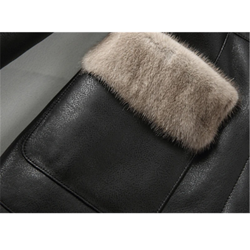 Warm New Fashion Spring Autumn Thicken Long sleeves Turn-down collar Pockets Fox fur Loose Coat Female Real leather coat CY520
Warm New Fashion Spring Autumn Thicken Long sleeves Turn-down collar Pockets Fox fur Loose Coat Female Real leather coat CY520