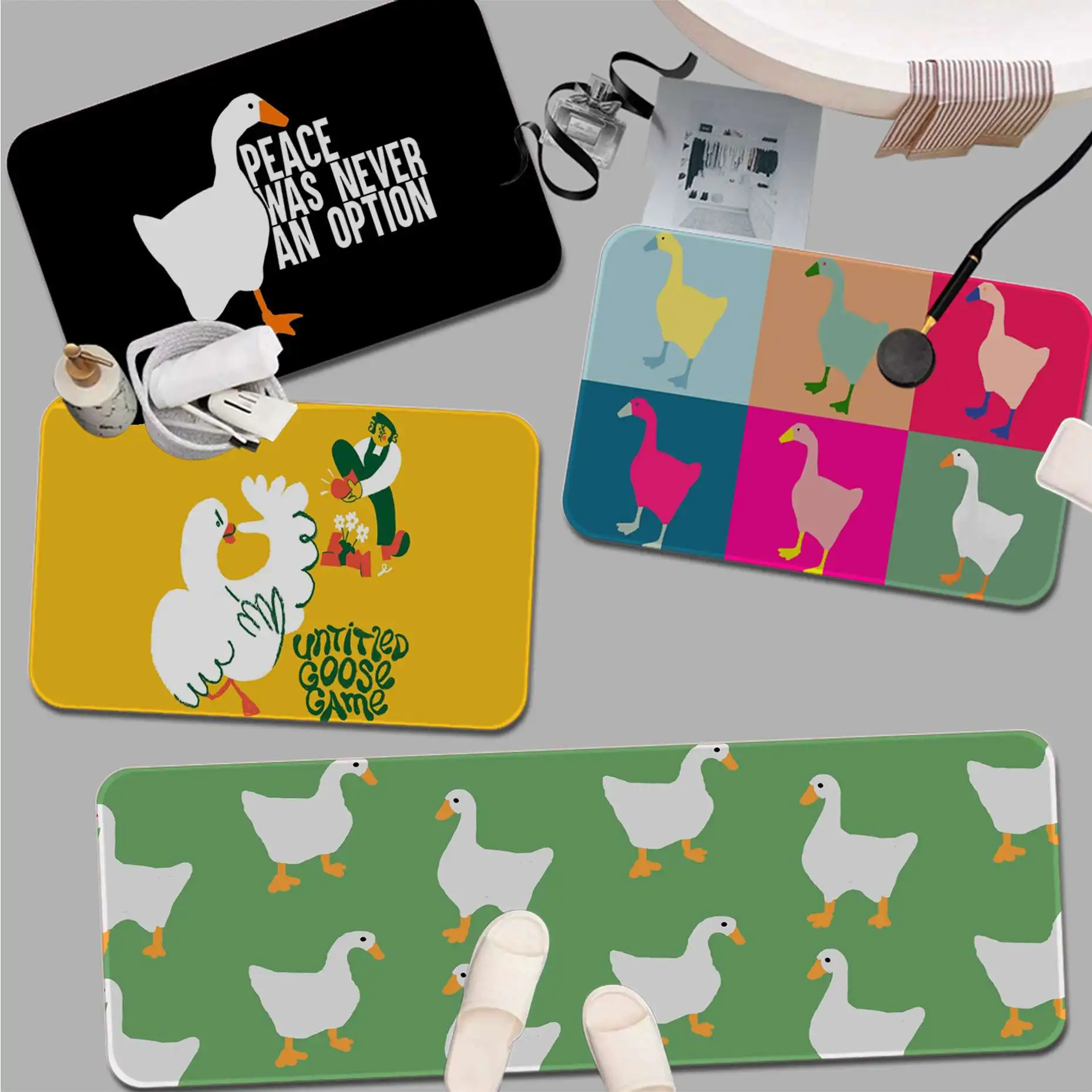 Untitled Goose Game Printed Flannel Floor Mat Bathroom Decor Carpet Non-Slip For Living Room Kitchen Welcome Doormat
Untitled Goose Game Printed Flannel Floor Mat Bathroom Decor Carpet Non-Slip For Living Room Kitchen Welcome Doormat