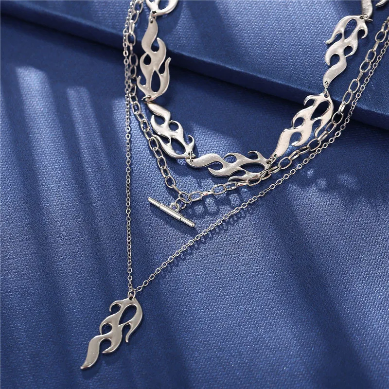 2021 New Multilayer Chain Necklace Punk Flame Pendant Necklace for Women Hip Hop Choker Jewelry Grunge Aesthetic Accessories
2021 New Multilayer Chain Necklace Punk Flame Pendant Necklace for Women Hip Hop Choker Jewelry Grunge Aesthetic Accessories