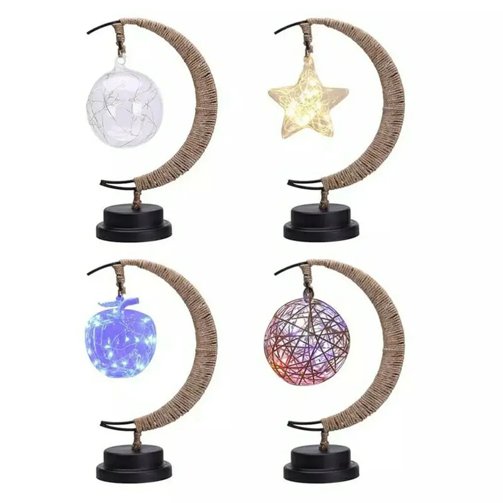 LED Star / Moon / Apple / Sepak Takraw / Christmas Gift Lamp Handmade Hemp Rope Wrought Iron Bedroom Night Light Home Decoration
LED Star / Moon / Apple / Sepak Takraw / Christmas Gift Lamp Handmade Hemp Rope Wrought Iron Bedroom Night Light Home Decoration