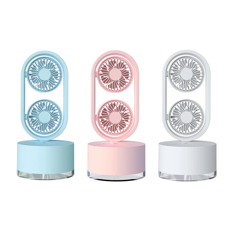 Tabletop Double Head Humidifier Air Cooling Fans Rotatable Wide Angle Adjust Head Portable USB Desk Air Cooler
Tabletop Double Head Humidifier Air Cooling Fans Rotatable Wide Angle Adjust Head Portable USB Desk Air Cooler