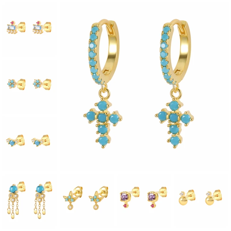 MC Turquoise 925 Sterling Silver Earrings For Women Girl's Piercing Ear Studs With Cross Tassel Pendant Pendientes 2021 Trendy
MC Turquoise 925 Sterling Silver Earrings For Women Girl's Piercing Ear Studs With Cross Tassel Pendant Pendientes 2021 Trendy