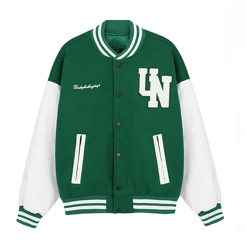 New Fashion Hip Hop Letter Embroidery Jackets Pu Sleeves Streetwear Outwear Tops For Couples Patchwork
New Fashion Hip Hop Letter Embroidery Jackets Pu Sleeves Streetwear Outwear Tops For Couples Patchwork