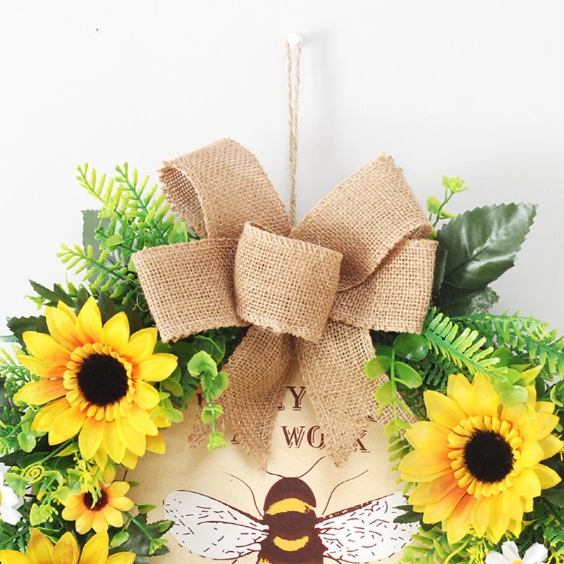 Artificial Sunflower Wreath Garland Wall Front Door Hanging Pendant Ornaments A9LB 
Artificial Sunflower Wreath Garland Wall Front Door Hanging Pendant Ornaments A9LB