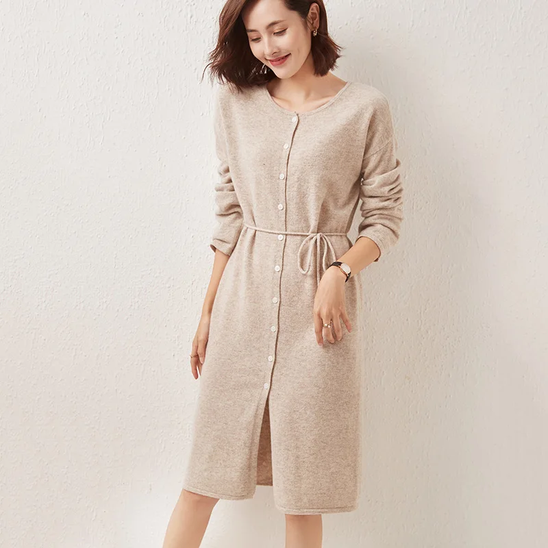 Lafarvie Autumn Winter Long Knitted Wool Sweater Cardigan Women Tops Fashion Loose Female Sweter Jumper Oversized Clothe Sashes 
Lafarvie Autumn Winter Long Knitted Wool Sweater Cardigan Women Tops Fashion Loose Female Sweter Jumper Oversized Clothe Sashes