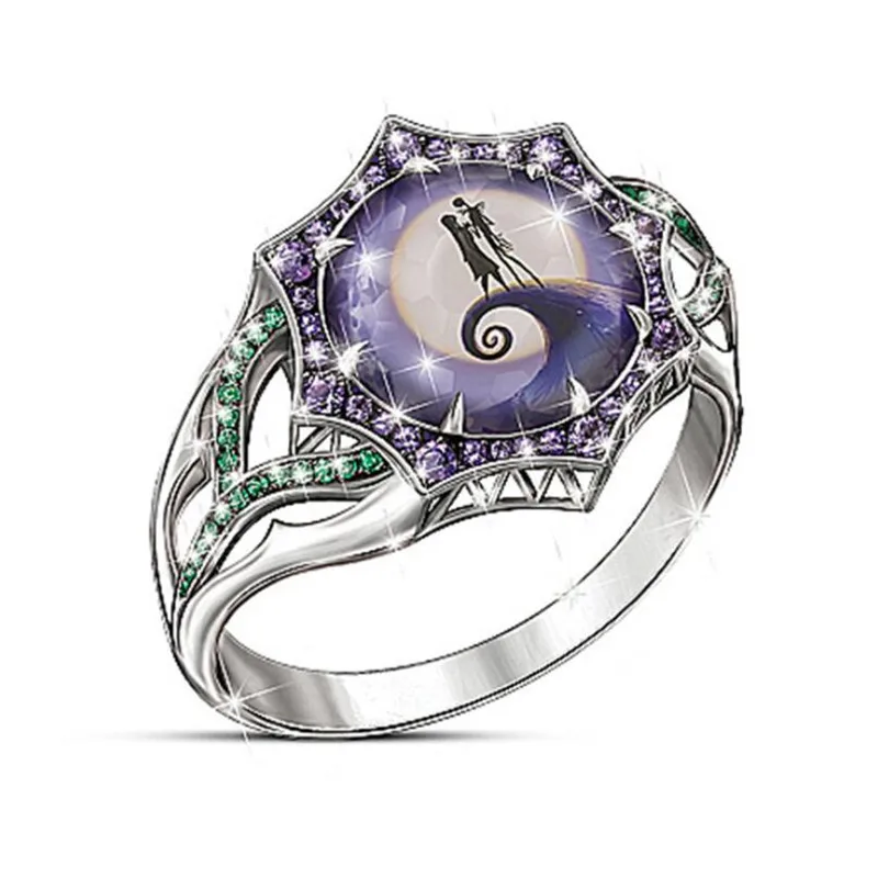 Fashion Exquisite Romantic Purple Zircon Double Ring Earrings Set Women's Valentine's Day Temperament Elegant Jewelry Gift
Fashion Exquisite Romantic Purple Zircon Double Ring Earrings Set Women's Valentine's Day Temperament Elegant Jewelry Gift