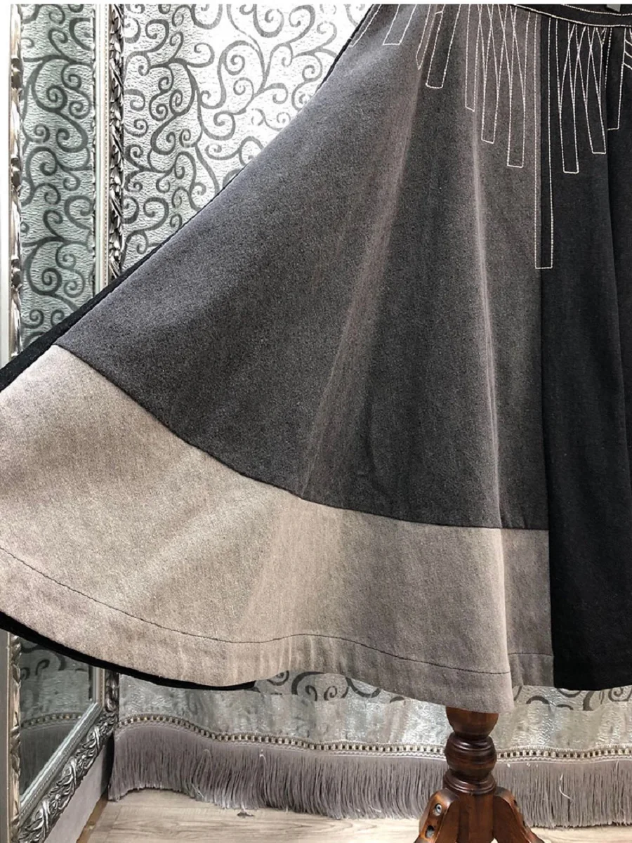 heavy ladies Big-name winter craft woolen cloth stitching high waist pleated skirt 2021 New Women's fashion big swing skirt XL
heavy ladies Big-name winter craft woolen cloth stitching high waist pleated skirt 2021 New Women's fashion big swing skirt XL