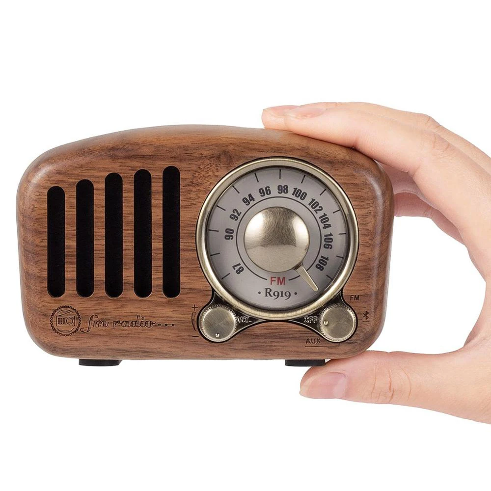 R919 Classical retro radio receiver portable Mini Wood FM SD MP3 Radio stereo Bluetooth radio Speaker AUX USB Rechargeable radio
R919 Classical retro radio receiver portable Mini Wood FM SD MP3 Radio stereo Bluetooth radio Speaker AUX USB Rechargeable radio