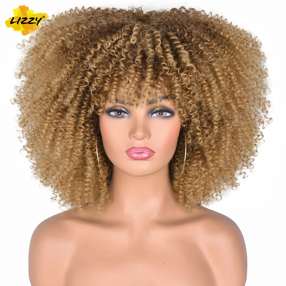Lizzy Short Curly Synthetic Wigs For Black Women African Afro Kinky Curly Wig With Bangs 613 Blonde Brown Glueless Cosplay Wigs
Lizzy Short Curly Synthetic Wigs For Black Women African Afro Kinky Curly Wig With Bangs 613 Blonde Brown Glueless Cosplay Wigs