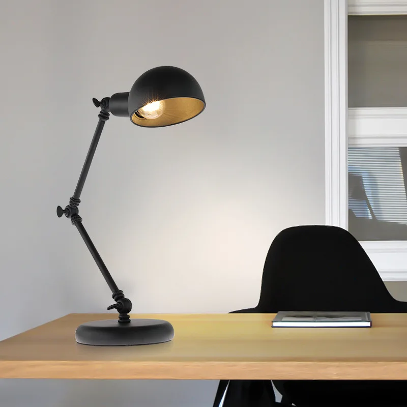 American country Loft industrial style bedroom bedside metal study reading eye protection rocker LED retro table lamp WF1024
American country Loft industrial style bedroom bedside metal study reading eye protection rocker LED retro table lamp WF1024