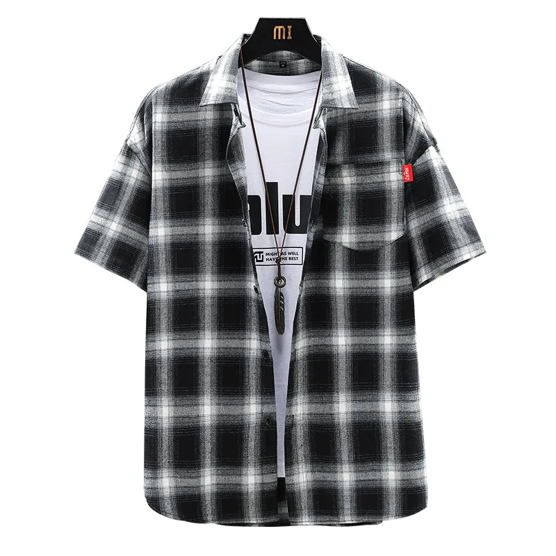 Plaid Shirt Men's short sleeve summer new men's fashion Korean Trend loose cotton shirt
Plaid Shirt Men's short sleeve summer new men's fashion Korean Trend loose cotton shirt