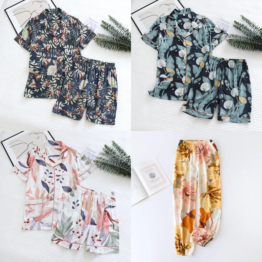 Summer New Ladies 100%viscose Pajama Set Short-sleeved Shorts Thin Section Home Service Loose Large Size Two Piece Set Plus Size
Summer New Ladies 100%viscose Pajama Set Short-sleeved Shorts Thin Section Home Service Loose Large Size Two Piece Set Plus Size