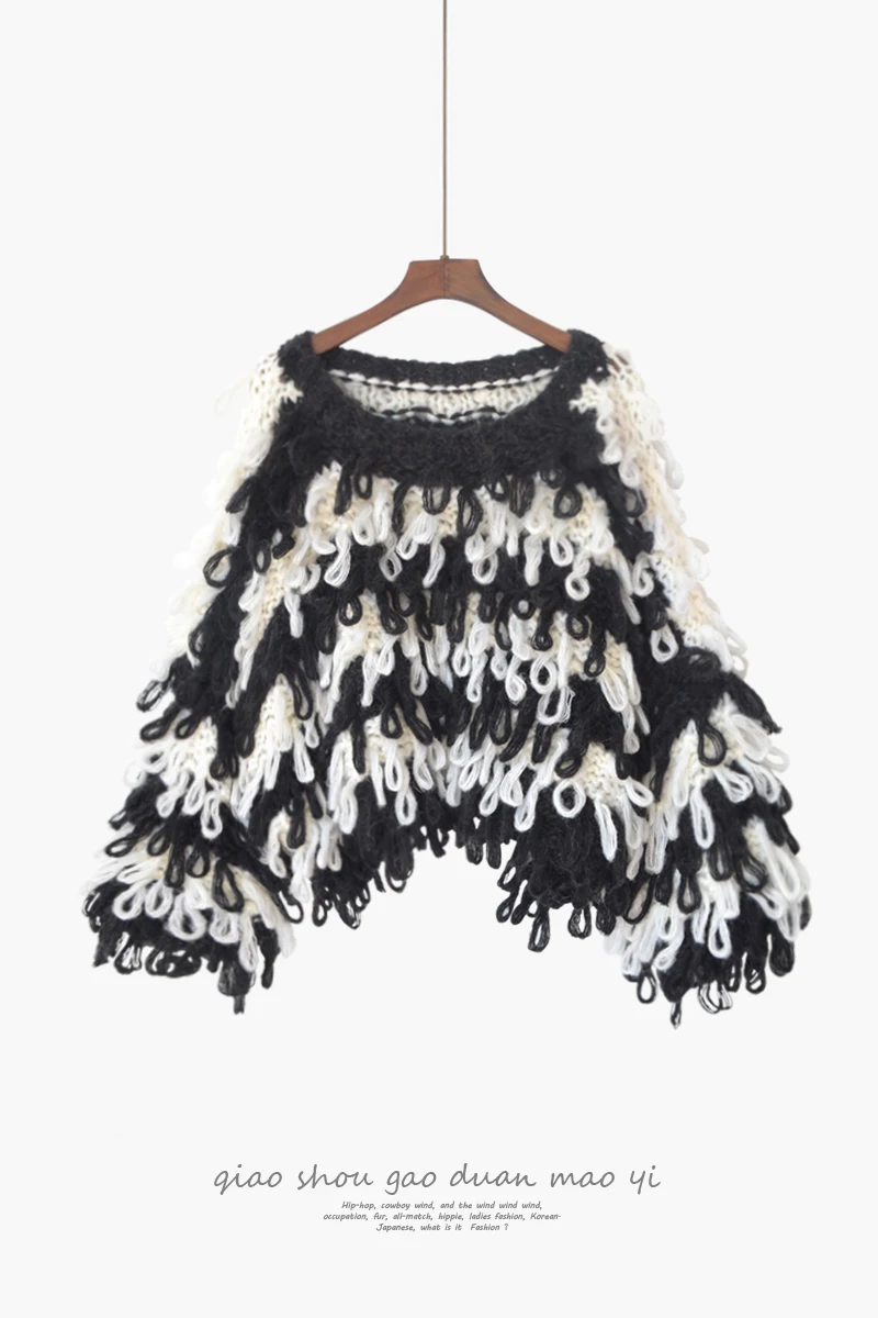 2020 Limited Jumper Sweaters And Pullovers Sale Rushed Feminino Pullover Sweater Woman Handmade Crochet Tassel Stripes Loose 
2020 Limited Jumper Sweaters And Pullovers Sale Rushed Feminino Pullover Sweater Woman Handmade Crochet Tassel Stripes Loose