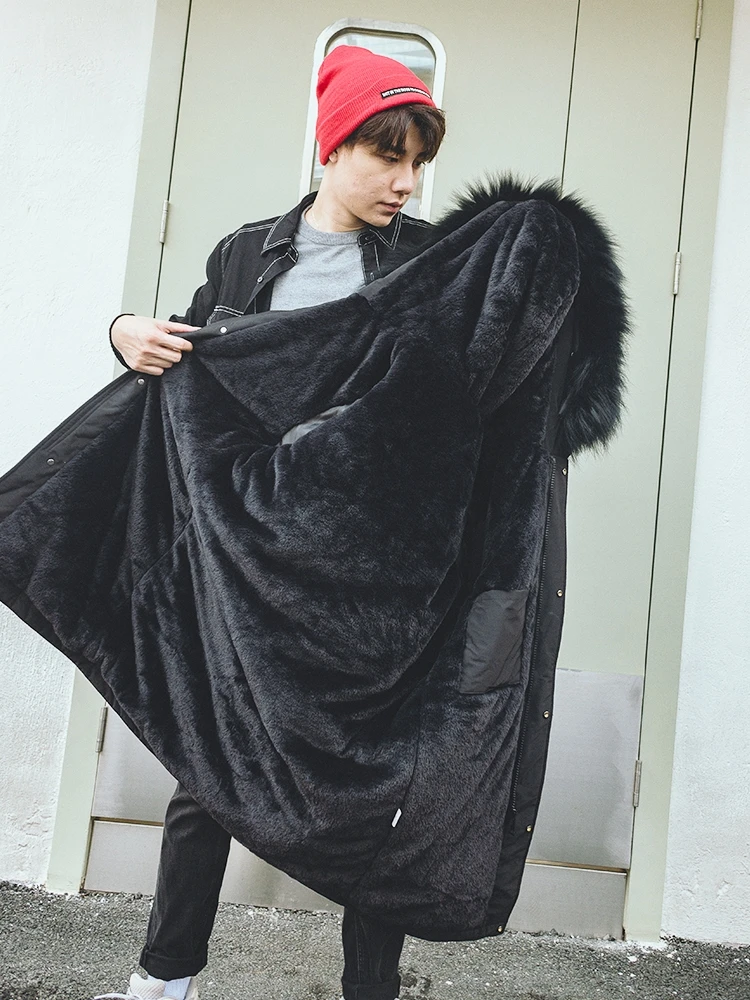 Winter Men's Long Casual Parka Coat Hooded Faux Fur Collar Silk-like Cotton Padded Overcoat X6
Winter Men's Long Casual Parka Coat Hooded Faux Fur Collar Silk-like Cotton Padded Overcoat X6