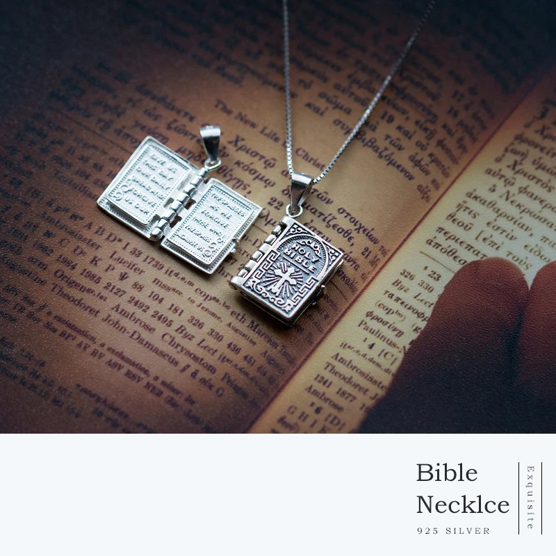 Colusiwei Cross Holy Bible Pendant Necklace for Women Men Can Open Book 925 Sterling Silver Couple Wedding Fine Classic Jewelry
Colusiwei Cross Holy Bible Pendant Necklace for Women Men Can Open Book 925 Sterling Silver Couple Wedding Fine Classic Jewelry