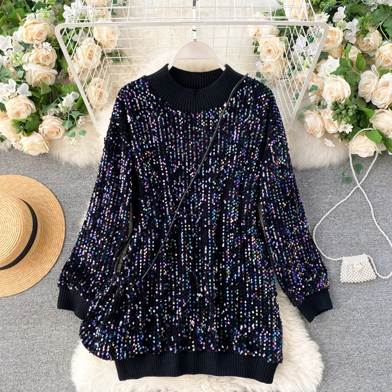 Sexy Толстовка для женщин осень-зима повседневная одежда с О-образным вырезом, с длинным рукавом шикарные блестящие Топы женские свободные фу...
Sexy Толстовка для женщин осень-зима повседневная одежда с О-образным вырезом, с длинным рукавом шикарные блестящие Топы женские свободные фу...