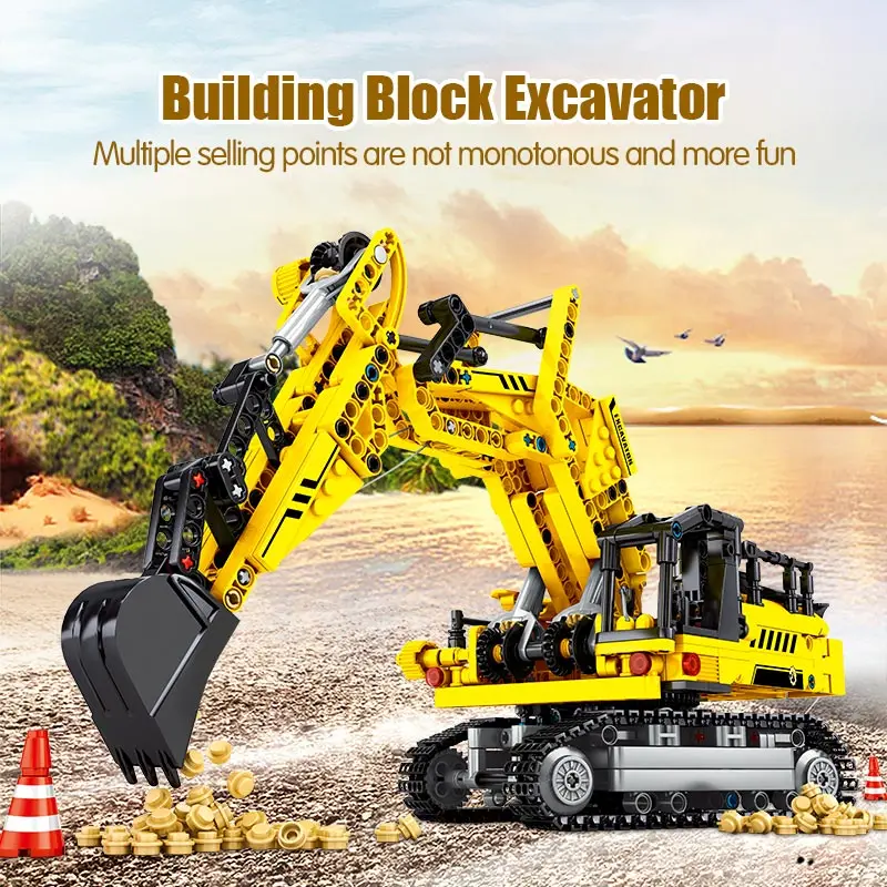 841 Pcs Engineering Bulldozer Crane Dump Truck Technical Building Blocks City Construction Vehicle Car Bricks Toy For Children
841 Pcs Engineering Bulldozer Crane Dump Truck Technical Building Blocks City Construction Vehicle Car Bricks Toy For Children