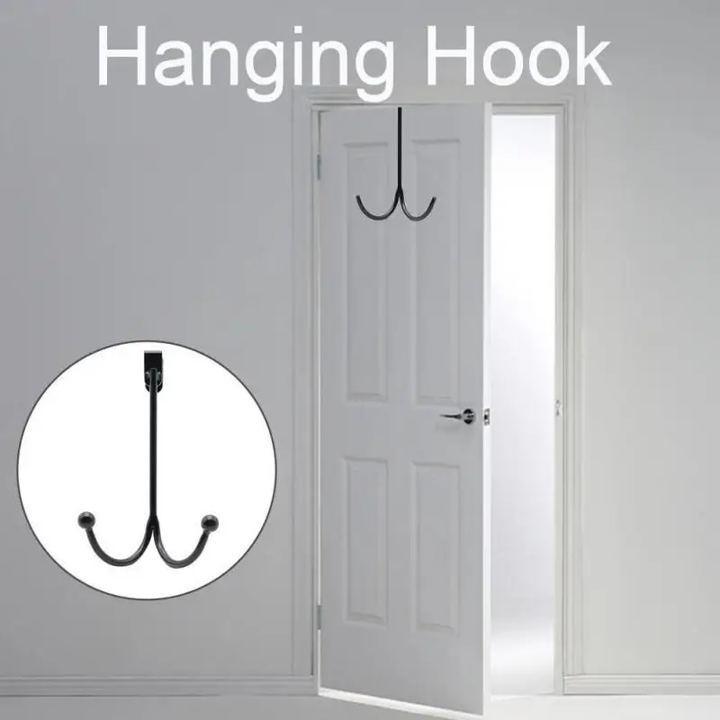 Wrought Iron Hook Behind The Door Storage Towel Holder Rack Hook Nail-free Wardrobe Kitchen Door Hanger Metal Double Hook
Wrought Iron Hook Behind The Door Storage Towel Holder Rack Hook Nail-free Wardrobe Kitchen Door Hanger Metal Double Hook
