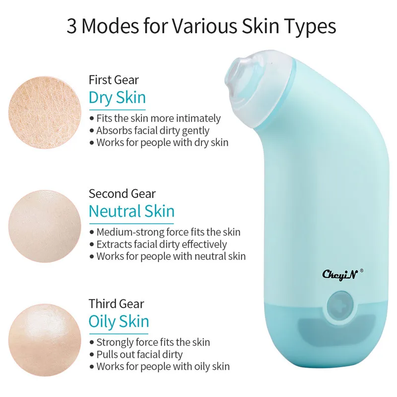 Ckeyin Electric Blackhead Remover Face Cleaner T Zone Pore Acne Pimple Removal Vacuum Suction Facial Diamond Cleaning Skin Care
Ckeyin Electric Blackhead Remover Face Cleaner T Zone Pore Acne Pimple Removal Vacuum Suction Facial Diamond Cleaning Skin Care