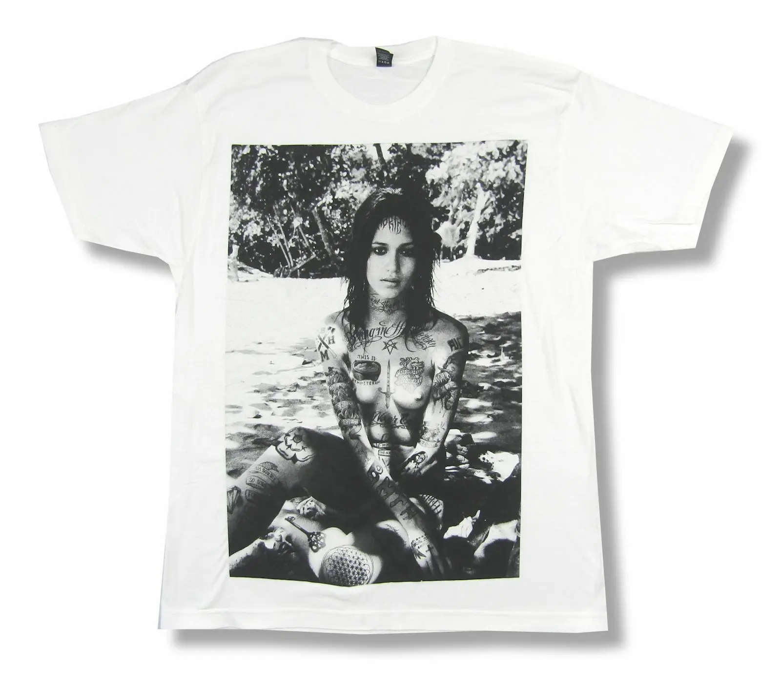 Футболка с надписью Bring Me The Horizon Super Fan Tattoo Woman белая новинка Официальный BMTH|Мужские