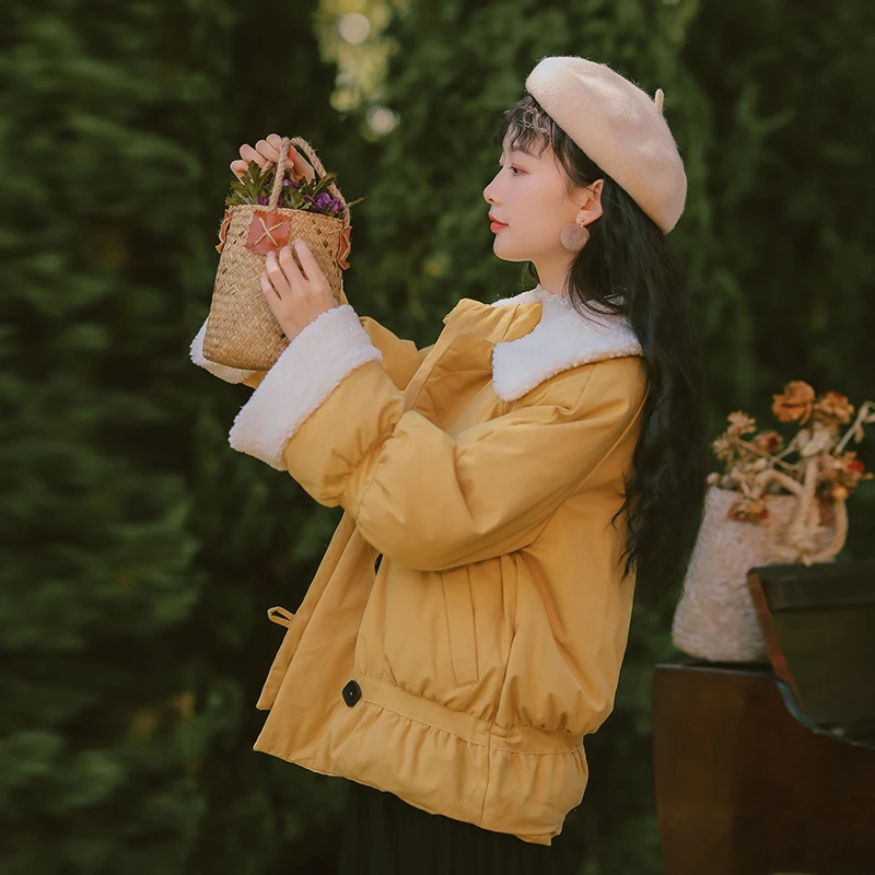 Winter student sweet lolita coat vintage peter pan collar flare sleeve thickening warm gothic lolita coat kawaii girl loli cos
Winter student sweet lolita coat vintage peter pan collar flare sleeve thickening warm gothic lolita coat kawaii girl loli cos