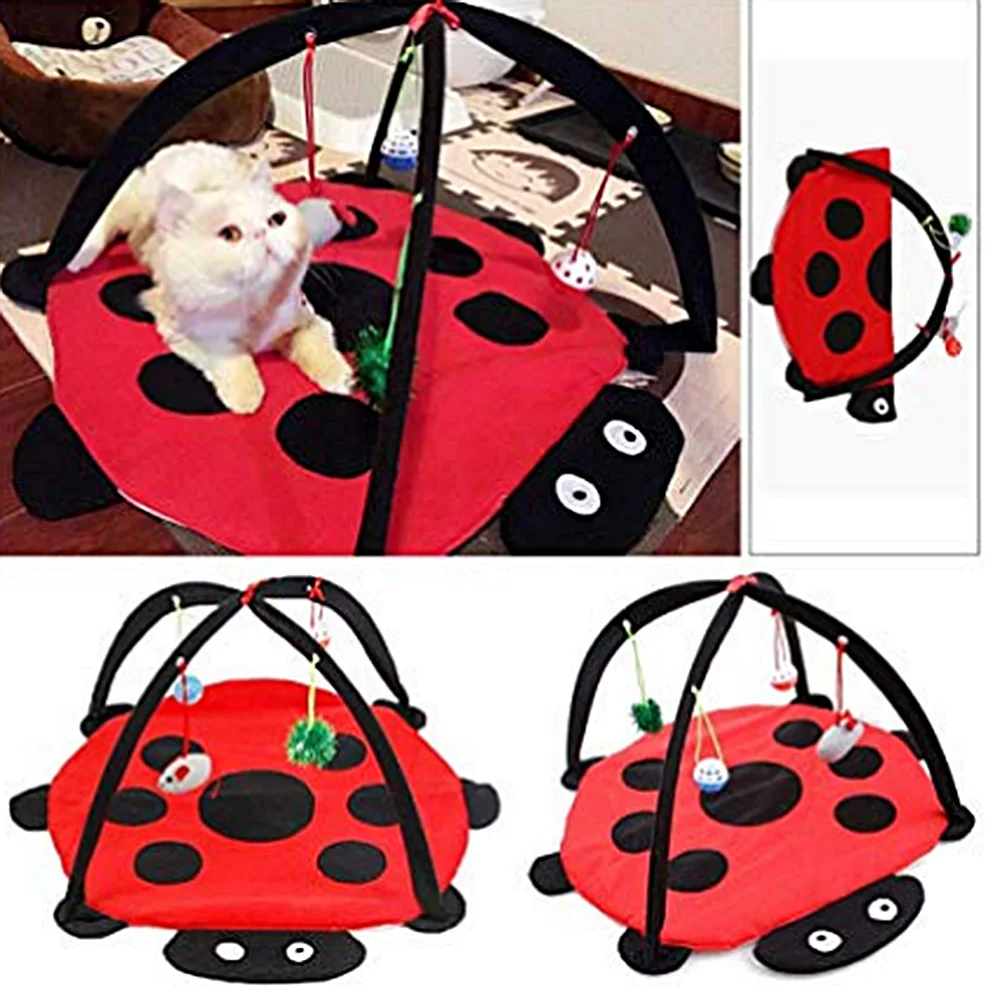 Cat bed Foldable Kitten Tents Funny Pet Cat Toys Bed Toys Cat Mat Blanket House With Hanging Toy Cute Beetle Shape accessories
Cat bed Foldable Kitten Tents Funny Pet Cat Toys Bed Toys Cat Mat Blanket House With Hanging Toy Cute Beetle Shape accessories