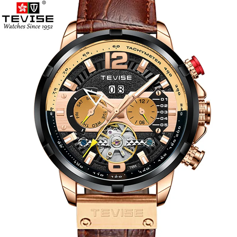 TEVISE Sport Machinery Watches for Men Blue Top Brand Luxury Military Leather Wrist Watch Man Clock Fashion Automatic Wristwatch
TEVISE Sport Machinery Watches for Men Blue Top Brand Luxury Military Leather Wrist Watch Man Clock Fashion Automatic Wristwatch