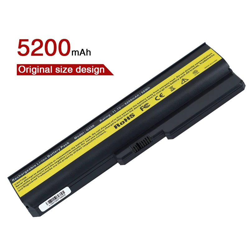 Оригинальная большая ёмкость батареи ноутбука 6 ячеек G550 для Lenovo 3000 G430 G450 G530 N500 Z360