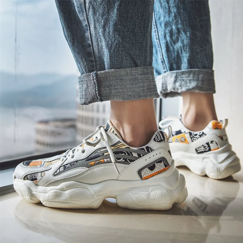 Men's Sneakers Fashion Thick Bottom Shoes Daddy Shoes Chic Retro Black White Platform Sneakers
Men's Sneakers Fashion Thick Bottom Shoes Daddy Shoes Chic Retro Black White Platform Sneakers