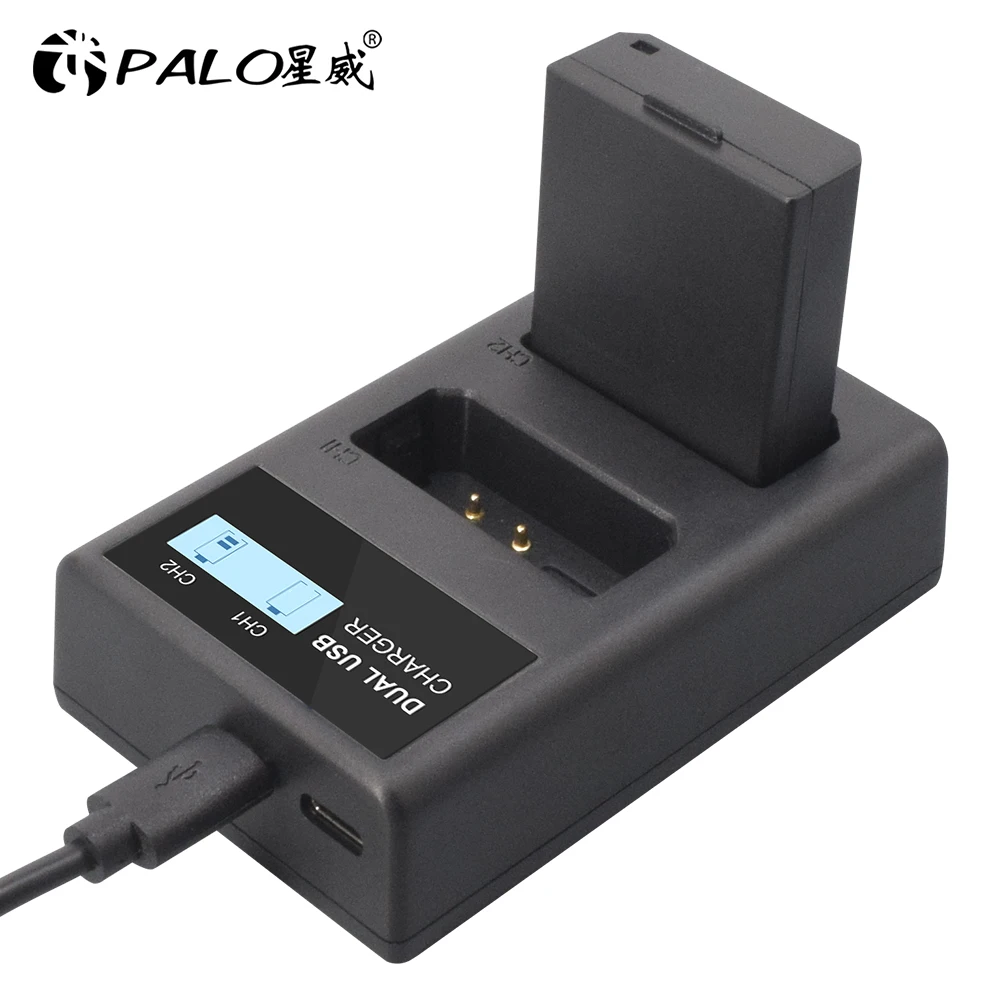 PALO LCD Dual slot LP-E10 LPE10 battery charger usb smart charger for lp e10 camera battery for Canon EOS Rebel T3 T5 T6 battery
PALO LCD Dual slot LP-E10 LPE10 battery charger usb smart charger for lp e10 camera battery for Canon EOS Rebel T3 T5 T6 battery