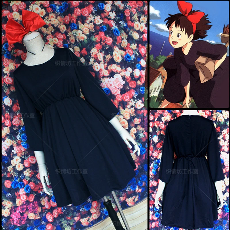 Cosplay Costumes Kiki's Delivery Service Kiki Cosplay Dress Party Cos Costume Full Set Dress+Headwear+Bag 
Cosplay Costumes Kiki's Delivery Service Kiki Cosplay Dress Party Cos Costume Full Set Dress+Headwear+Bag