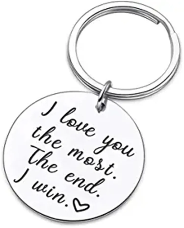 Europe And America Fashionable Stainless Steel Round Keychain I Love You Couple Simple Letter DIY Can Be Customizable Wholesale
Europe And America Fashionable Stainless Steel Round Keychain I Love You Couple Simple Letter DIY Can Be Customizable Wholesale
