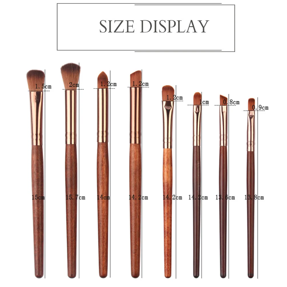 MAANGE 8 Pcs Eye Makeup Brushes Set Cosmetic Eyeshadow Brow Black Wood Handle Soft Nylon Hair For Women Makeup Tool Kits
MAANGE 8 Pcs Eye Makeup Brushes Set Cosmetic Eyeshadow Brow Black Wood Handle Soft Nylon Hair For Women Makeup Tool Kits