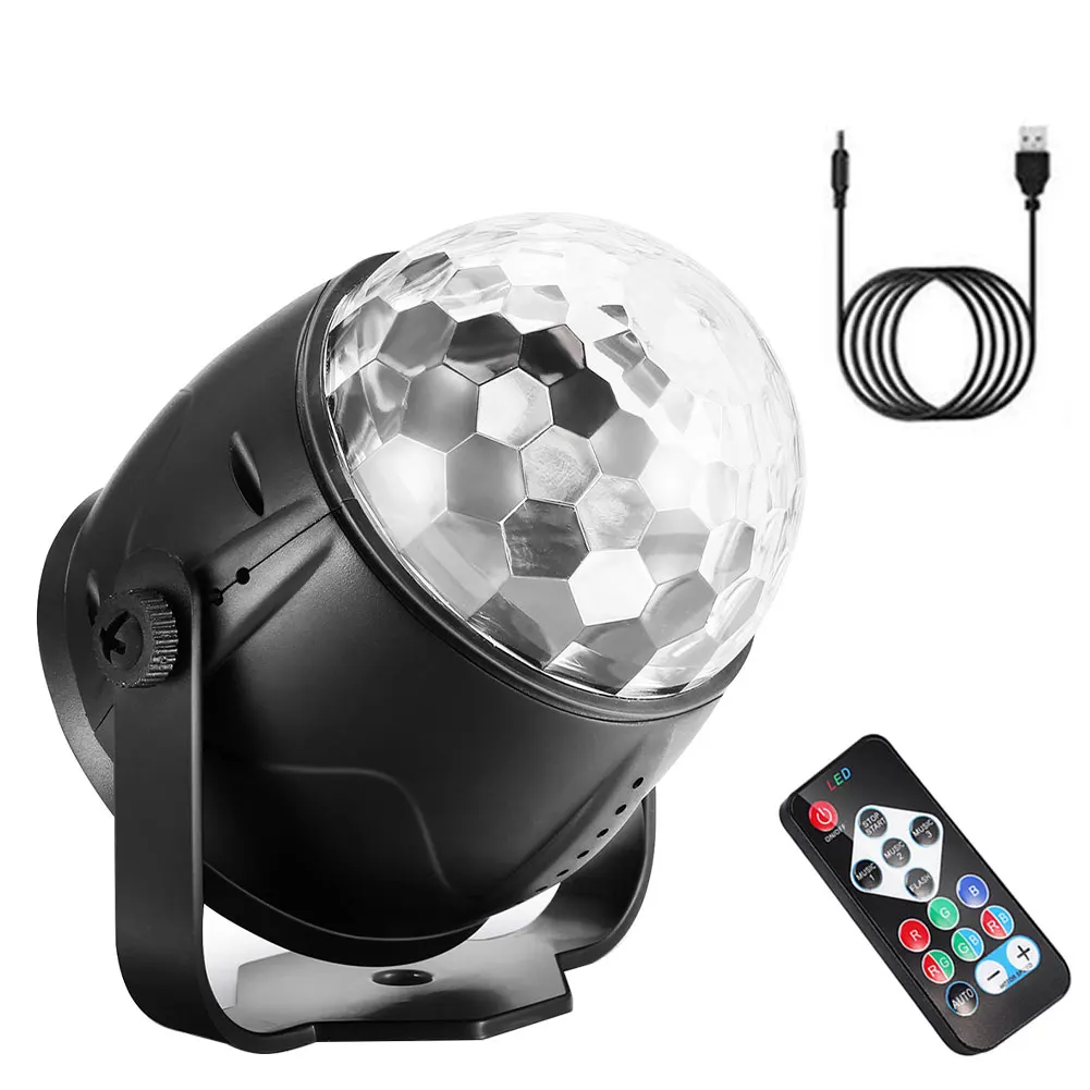 Sound Activated Rotating Disco Ball Party Light Strobe Light LED Stage Lights Remote Control USB Cable For Home KTV Xmas Wedding
Sound Activated Rotating Disco Ball Party Light Strobe Light LED Stage Lights Remote Control USB Cable For Home KTV Xmas Wedding