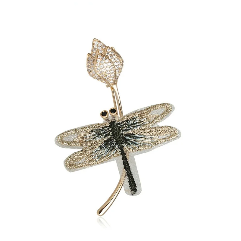 Blucome Luxury Zircon Flower Dragonfly Women Brooches Gold Color Embroidery Crafts Copper Corsage Bijoux Animal Insect Brooch
Blucome Luxury Zircon Flower Dragonfly Women Brooches Gold Color Embroidery Crafts Copper Corsage Bijoux Animal Insect Brooch