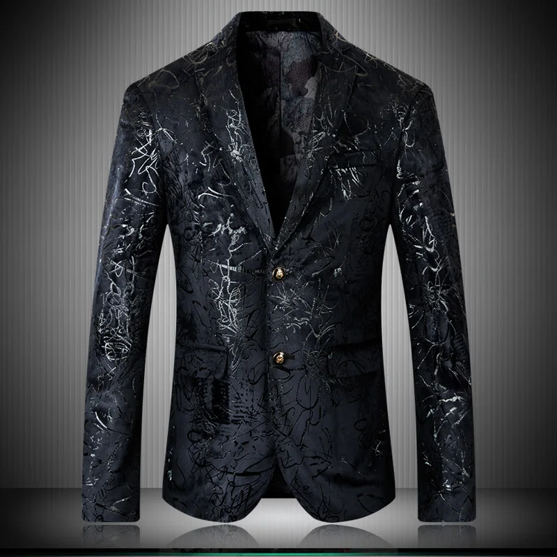 Minglu Blazers Men High Quality Velvet Printed Single Breasted Prom Man Blazers Plus Size 4xl 5xl Fashion Casual Men's Blazers
Minglu Blazers Men High Quality Velvet Printed Single Breasted Prom Man Blazers Plus Size 4xl 5xl Fashion Casual Men's Blazers