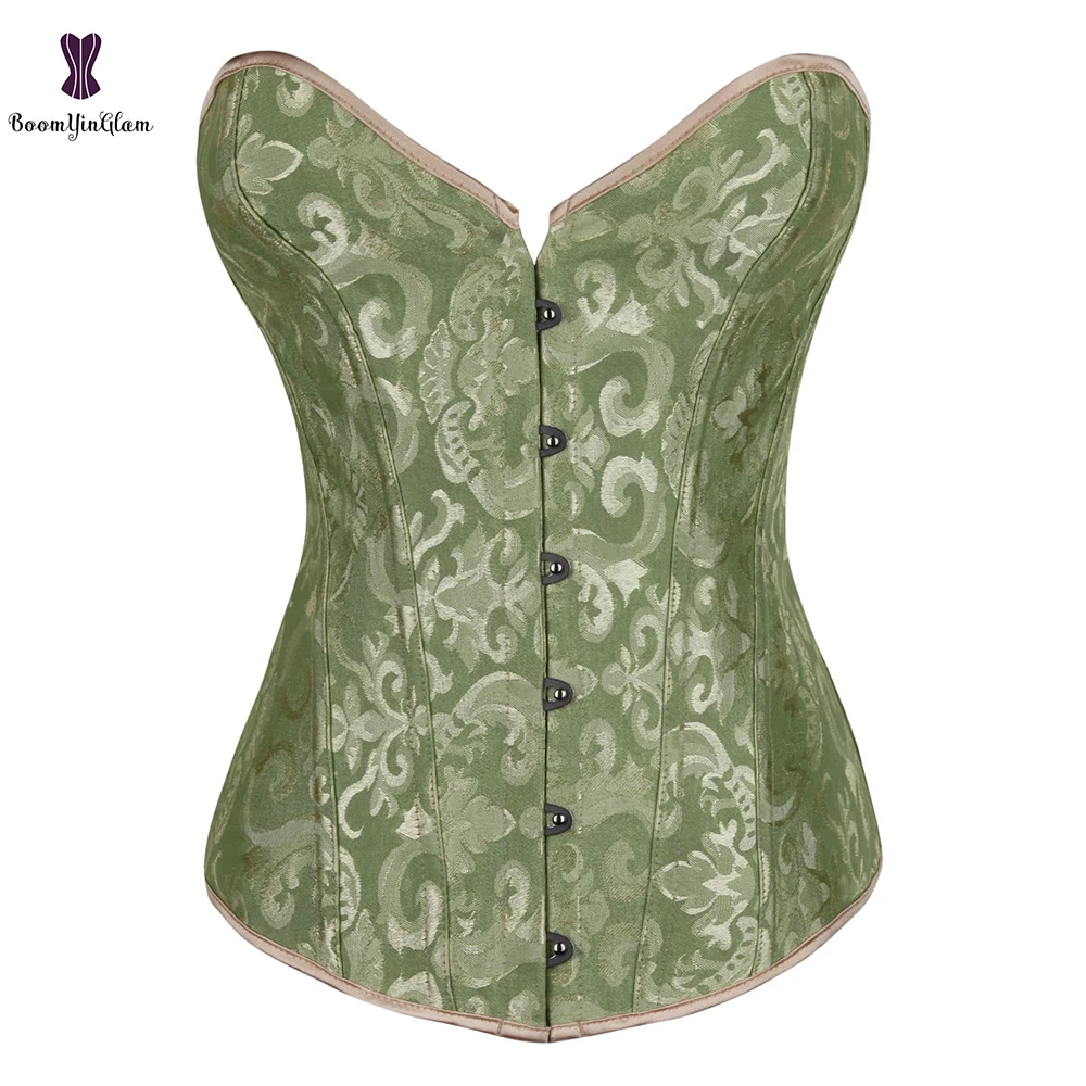 Women Corset Top Lace Up Waist Trainer Bustier Cincher Black White Green Basques Burlesque Overbust Corselet
Women Corset Top Lace Up Waist Trainer Bustier Cincher Black White Green Basques Burlesque Overbust Corselet