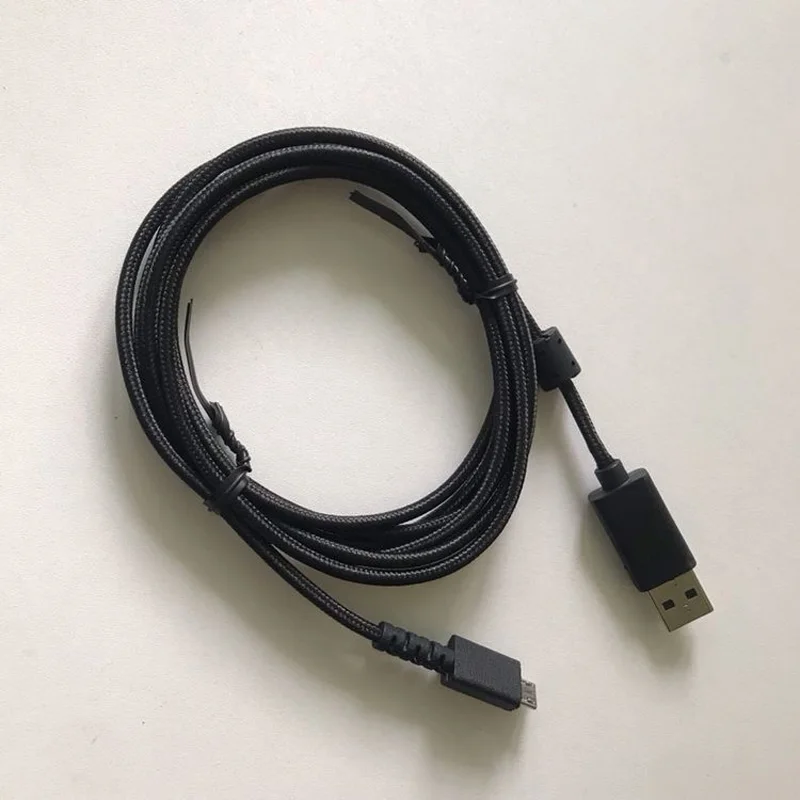 Прочный Плетеный USB-кабель для мыши Черный зарядный шнур замена Logitech G502 Lightspeed