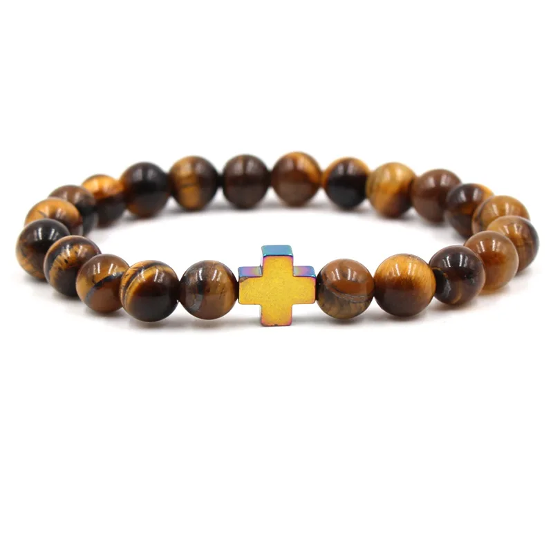 Beads Bracelet Trendy Jewelry Men Pulseira Feminina Charm Tiger Eye Natural Stone Cross Reiki Elastic Force Rope Bracelet Women
Beads Bracelet Trendy Jewelry Men Pulseira Feminina Charm Tiger Eye Natural Stone Cross Reiki Elastic Force Rope Bracelet Women