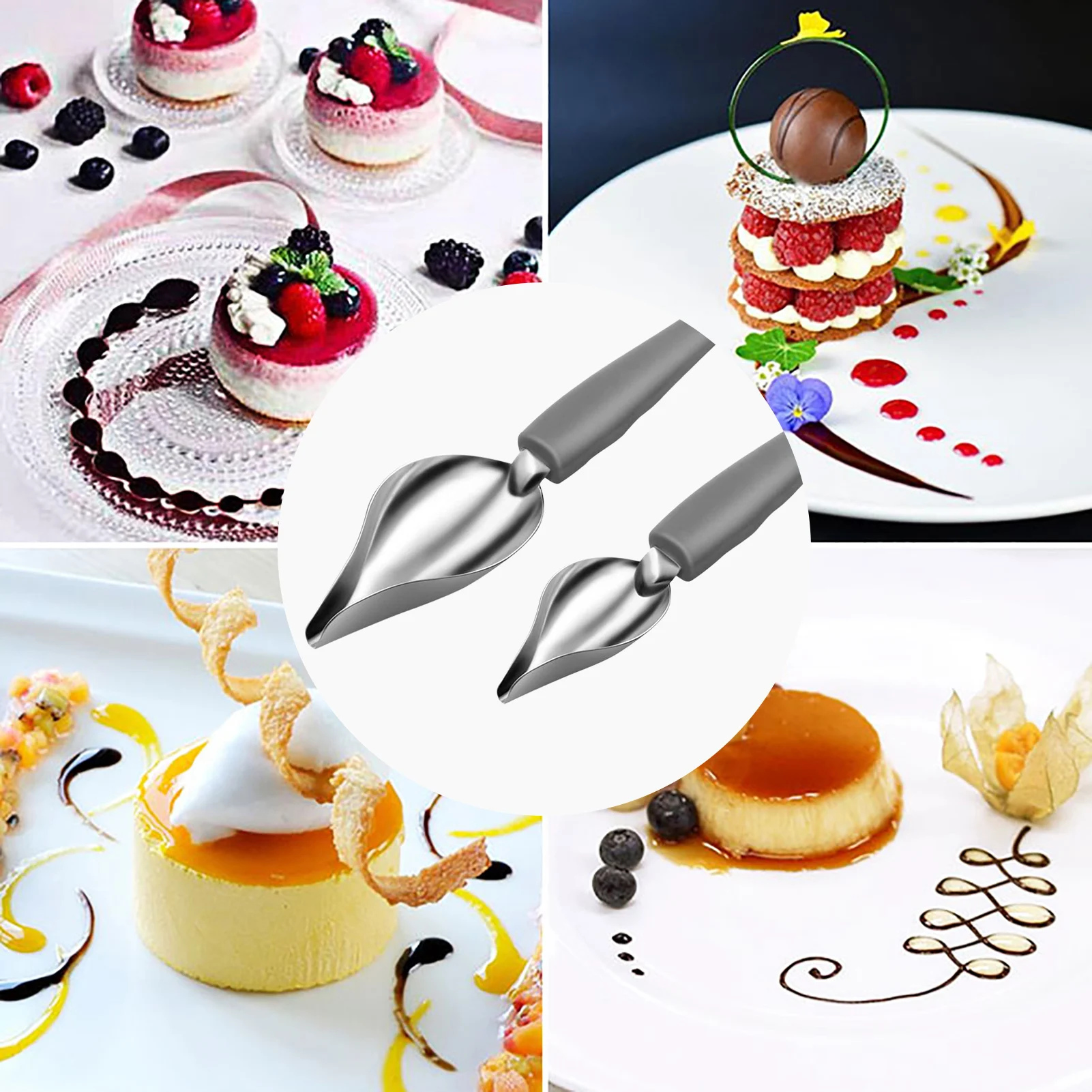 Restaurants Professional Drawing Spoons Stainless Steel Multi-use Pencil Spoons Make Artistic Dinners For Decorating Dishes 2021
Restaurants Professional Drawing Spoons Stainless Steel Multi-use Pencil Spoons Make Artistic Dinners For Decorating Dishes 2021
