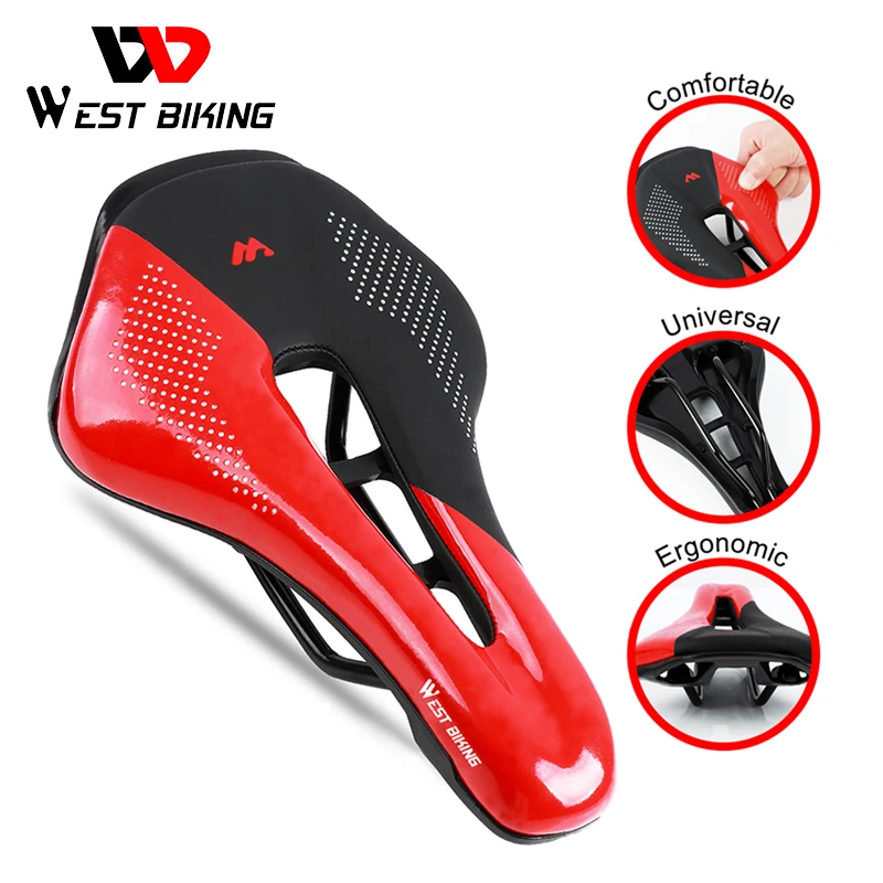 WEST BIKING Bike Saddle PU Leather MTB Road Bike Front Seat Cycling Saddles for Mens Breathable Hollow Cushion Bicycle Saddle
WEST BIKING Bike Saddle PU Leather MTB Road Bike Front Seat Cycling Saddles for Mens Breathable Hollow Cushion Bicycle Saddle